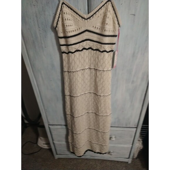 Wild & Free Crotcher Sleeveless Maxi Dress Cream Small Boho Cottage Core Feminin - Picture 4 of 12